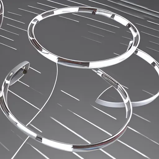 Image similar to chrome hoops lit by police lights, octane, houdini, hyper detailed, cgi