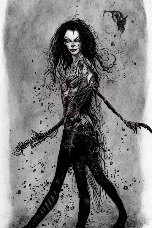 Image similar to full body portrait of anya taylor joy as death from sandman, by jean baptiste monge