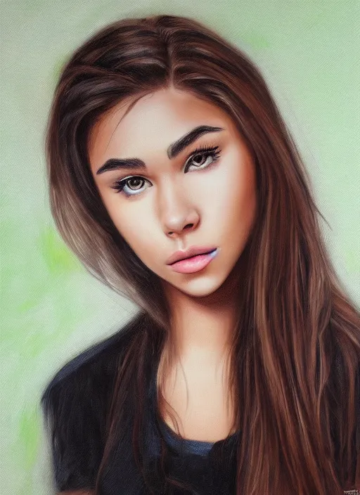 Image similar to Madison Beer realistic 3D portrait by ian spriggs