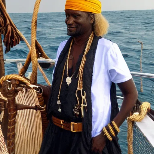 Image similar to african geert wilders pirate at sea