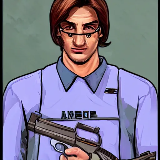 Image similar to XQC as a GTA character in a loading screen