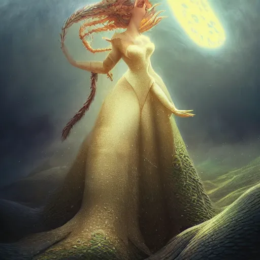 Prompt: by artgerm and agostino arrivabene, visually stunning, cinematic, ultra realistic, hyper realism, epic, octane render, unreal engine, vfx, maya, a princess in a tower waiting for her prince, fungal enchanter, murloc tinyfin, dread infernal, wee whelp, battle ram