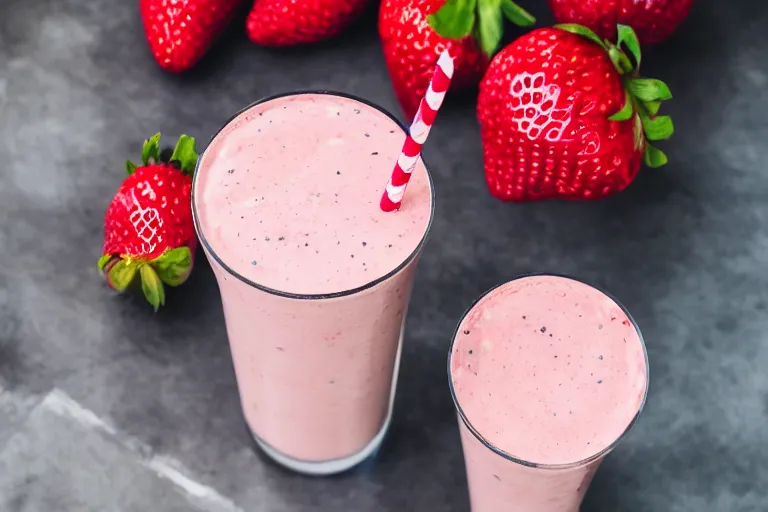 Image similar to strawberry milkshake, bar menu, canon eos r 3, f / 1. 4, iso 2 0 0, 1 / 1 6 0 s, 8 k, raw, unedited, symmetrical balance, in - frame