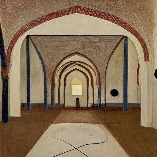 Prompt: mosque interior by Hilma Af Klint