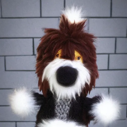 Image similar to (TY beanie baby bearded collie stuffed animal), action pose, cute, adorable, fluffy, digital art, UE5,