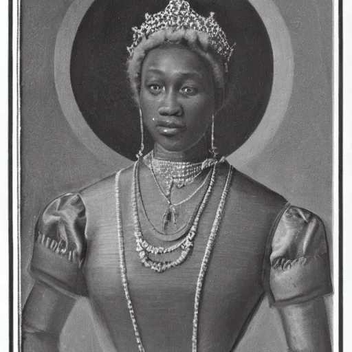 Image similar to portrait of young queen Abakah