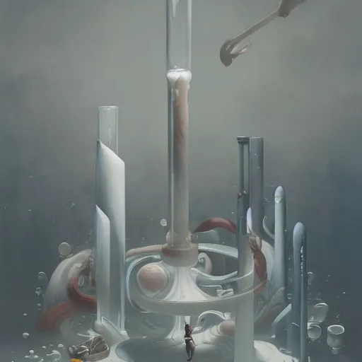 Prompt: supercritical fluid | peter mohrbacher giorgio morandi,