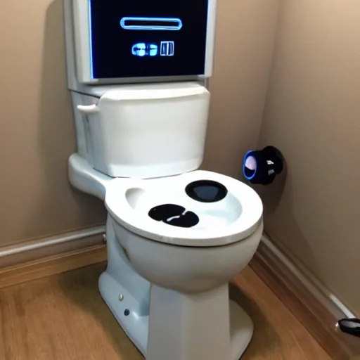 Image similar to gaming chair toilet r 2 d 2