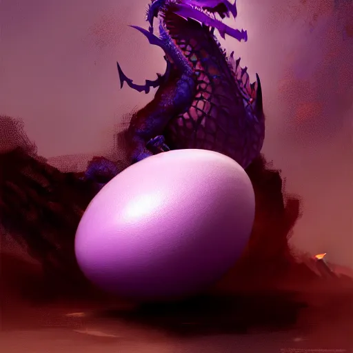 Prompt: purple dragon egg, ancient egg, concept art, hyper details, ruan jia, craig mullins, trending on artstation, hyper detailed, insane details, cgsociety, hypermaximalist, micro details, photorealistic