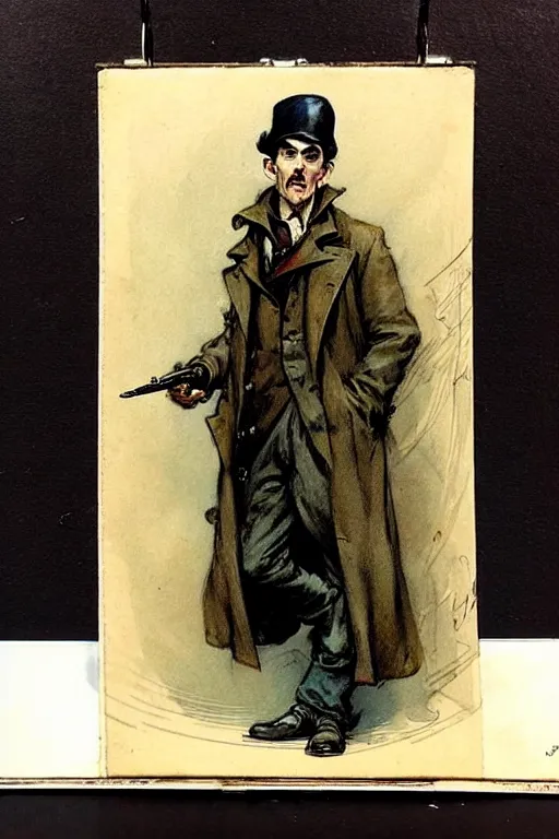 Image similar to (((((1950s sherlock holmes study . muted colors.))))) by Jean-Baptiste Monge !!!!!!!!!!!!!!!!!!!!!!!!!!!