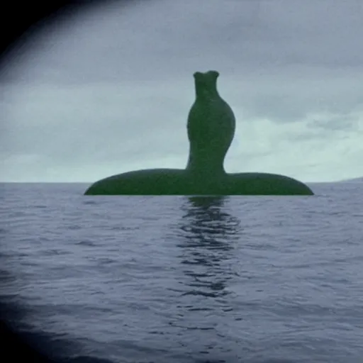 Image similar to Nessy caught on tape, 2022 proof, 4K, high detail, 100% not fake