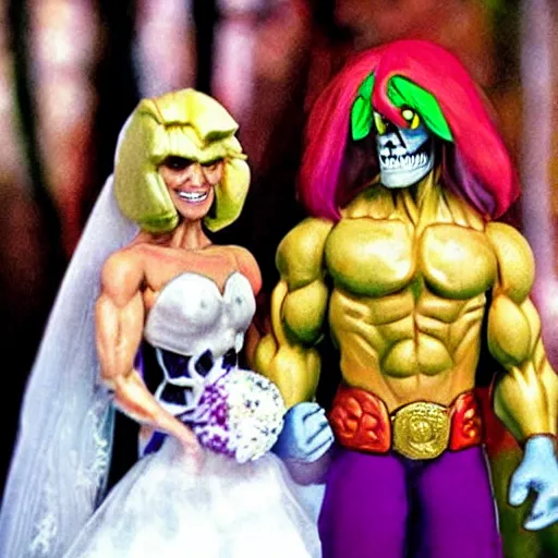 Image similar to He-Man gets married to Skeletor