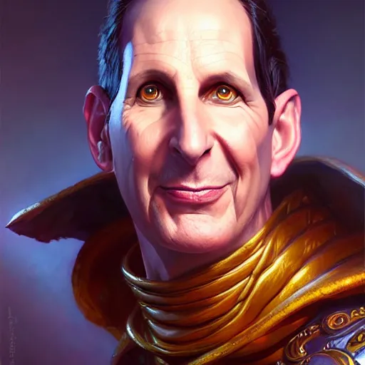 Prompt: a fantasy style portrait painting of chris barrie oil painting unreal 5 daz. rpg portrait, extremely detailed artgerm greg rutkowski greg hildebrandt tim hildebrandt