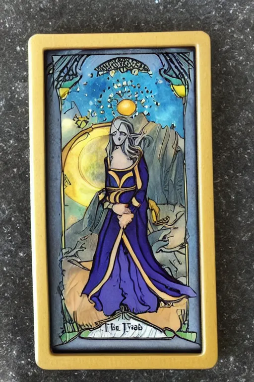 Prompt: frame for fantasy tarot cards