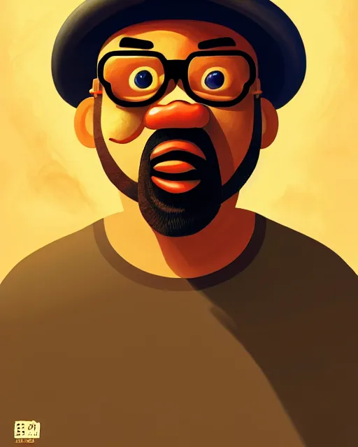 Image similar to painting portrait of big smoke evaporating as smoke, cartoon, warm lighting. big smoke's body is smoke. movie poster, illustration by bartek fedyczak, erak note, tooth wu, neil richards, kan liu, siwoo kim, jisu choe, trending on art station