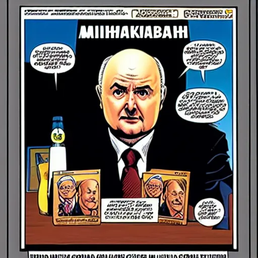 Prompt: mikhail gorbachev comic book by Brian Bolland