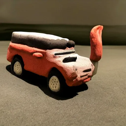 Image similar to a hummer made out of clay, claymation