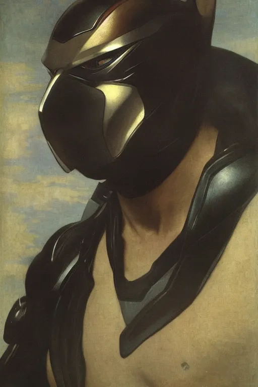 Image similar to portrait of a kamen rider rx, majestic, solemn, by bouguereau