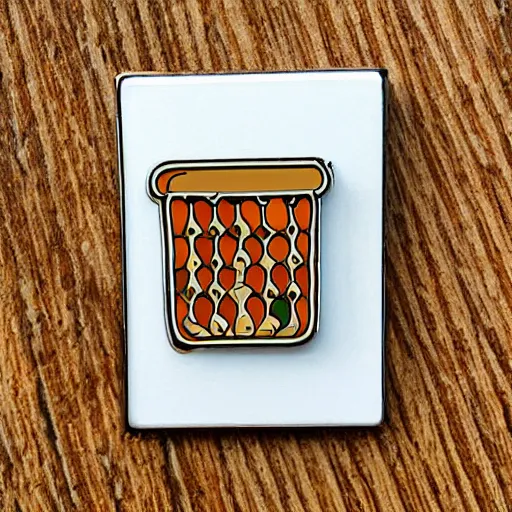 Image similar to a bread toast enamel pin