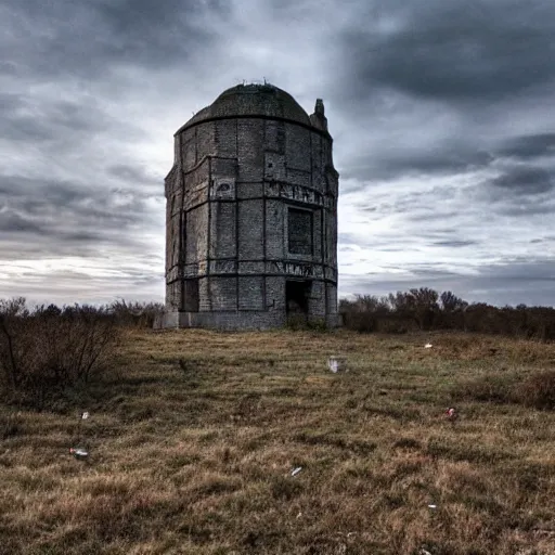 Image similar to abandoned wizard tower with observatory 4k