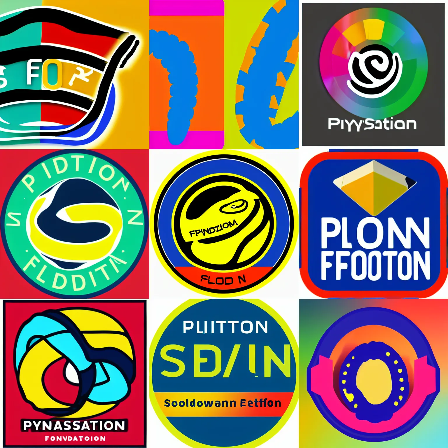 Prompt: python software Foundation logo bold colours