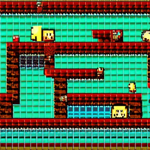 Image similar to 8 - bit platforming game level