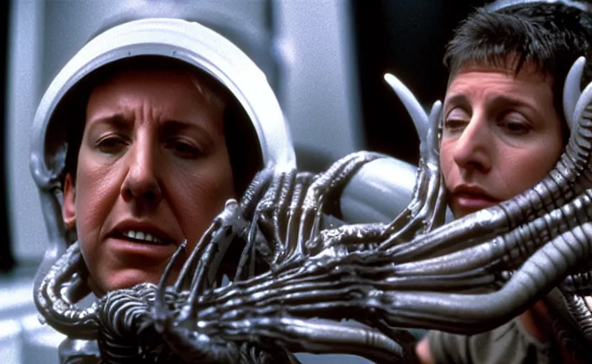 Image similar to alien facehugger adam sandler vfx film