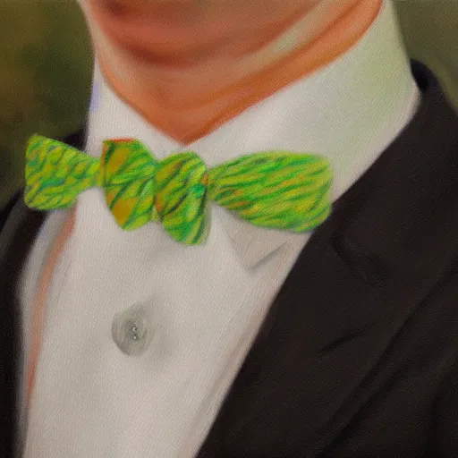 Image similar to oil painting concept art silkworms race bowtie, elegant, detailed,