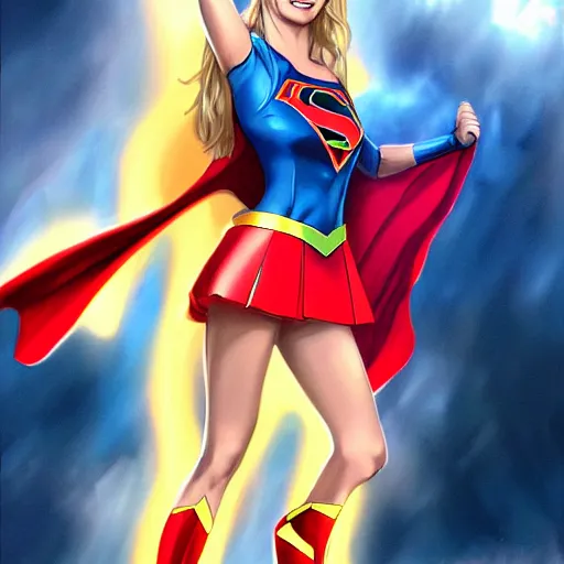 Prompt: cameron diaz as supergirl by artgerm
