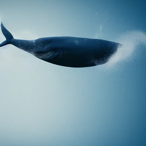 Prompt: a photorealistic whale jumping out of water while smoking a cigar, ultra realistic, octane render