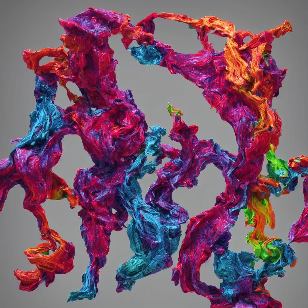 Image similar to painful pleasures by lynda benglis, octane render, colorful, 4 k, 8 k