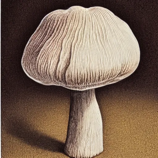 Prompt: a hybrid between a mushroom and a couch, insanely detailed, studio light, gustav dore, colored pencil