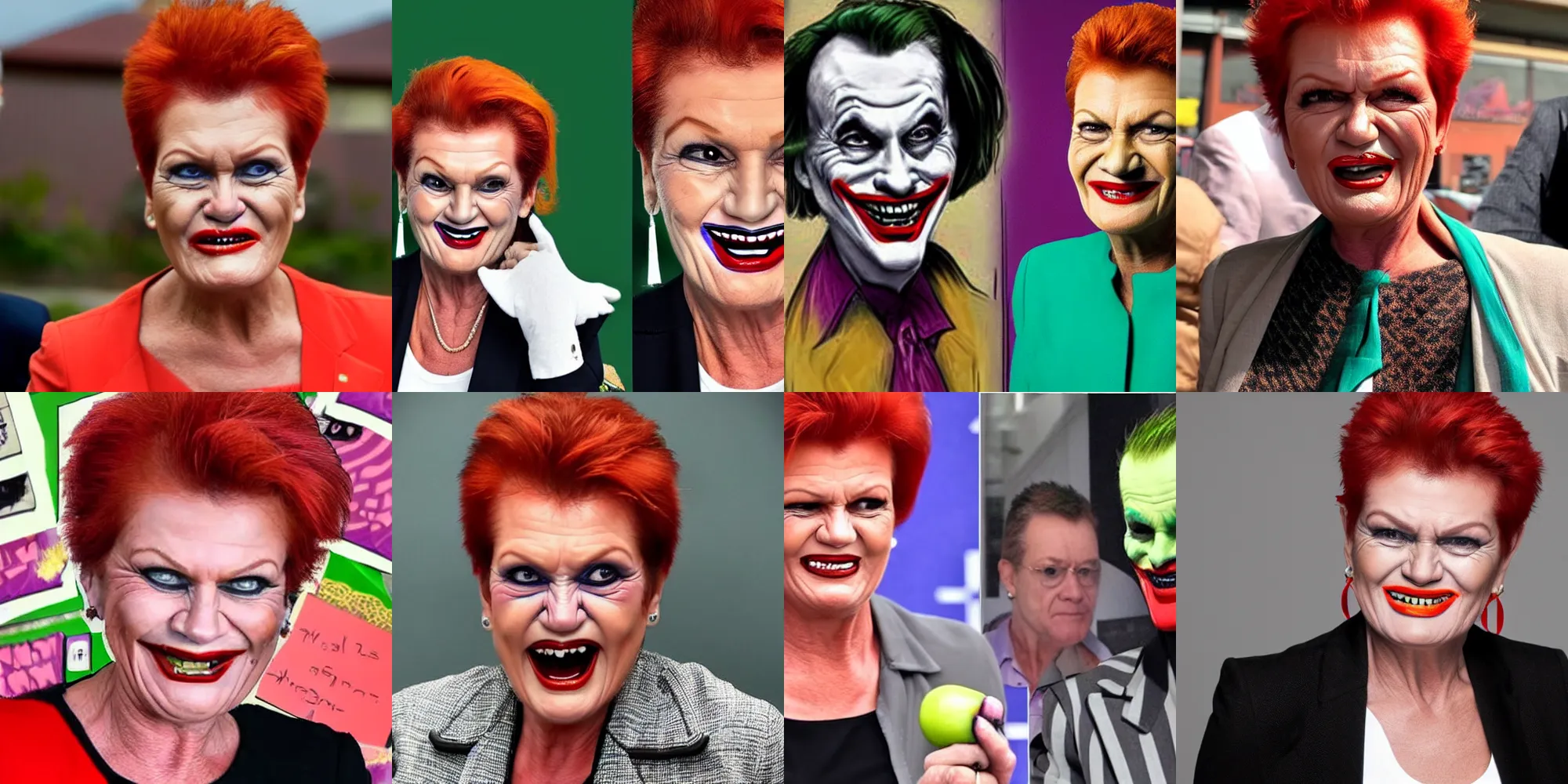 Prompt: Pauline Hanson as the Joker