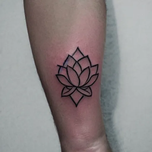 Prompt: small lotus tattoo