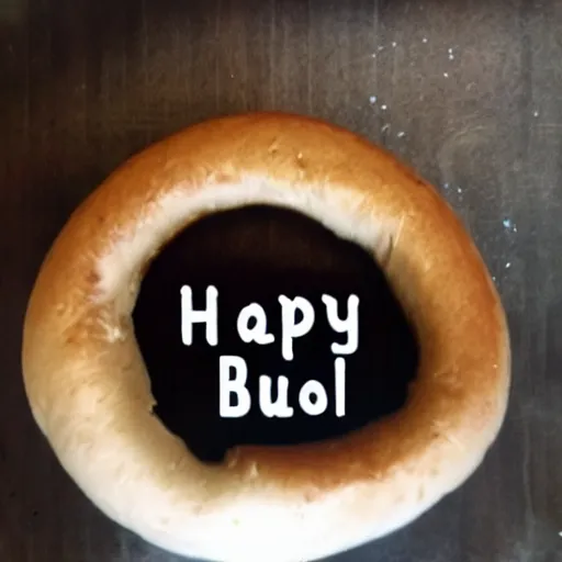 Image similar to a happy bagel