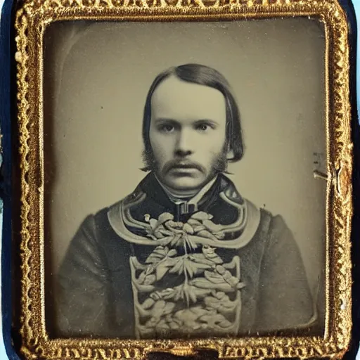 Prompt: daguerreotype portrait of kristoffer klauß, very detailed, very intricate,