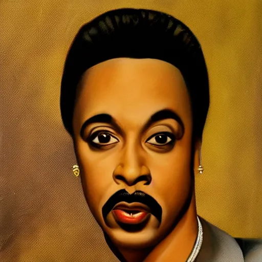 Prompt: a painting of morris day in the style of rolf armstrong.