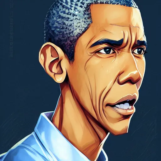 Image similar to anime portrait of Barak Obama as an anime boy by Stanley Artgerm Lau, WLOP, Rossdraws, James Jean, Andrei Riabovitchev, Marc Simonetti, and Sakimichan, trending on artstation