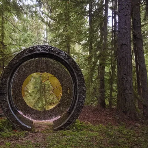 Image similar to stargate portal in the woods