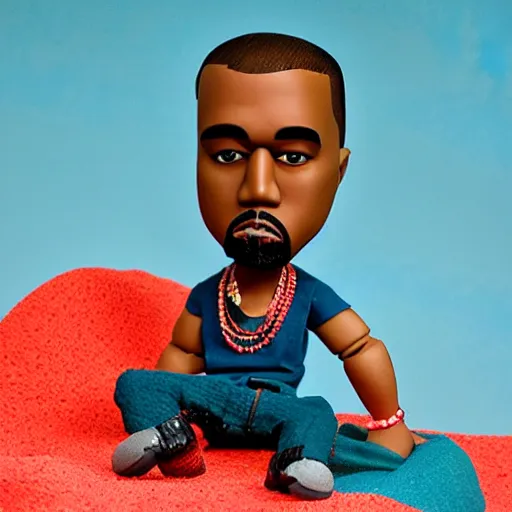 Image similar to kanye west claymation