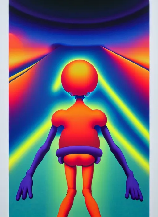 Prompt: inflated evangelion genesis by shusei nagaoka, kaws, david rudnick, airbrush on canvas, pastell colours, cell shaded, 8 k