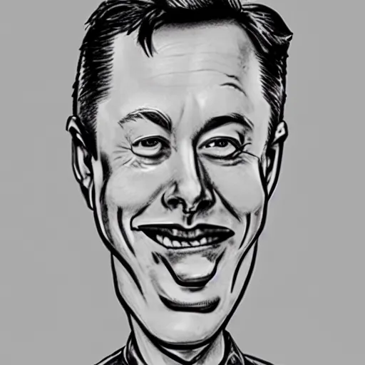 Prompt: A rocket with an Elon Musk head, caricature