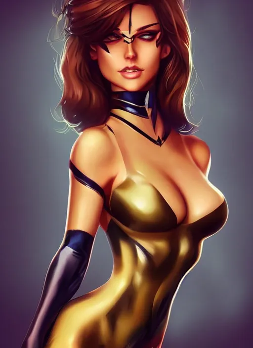 Image similar to beauty cat woman, trending on artstation, by Artgerm