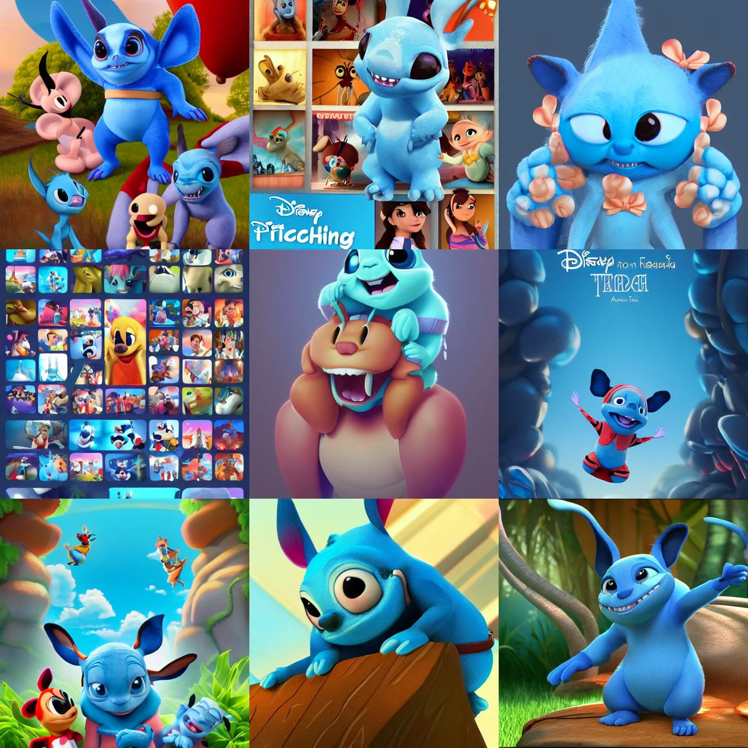 Prompt: screenshot of disney stitch movie, trending on artstation, pinterest,