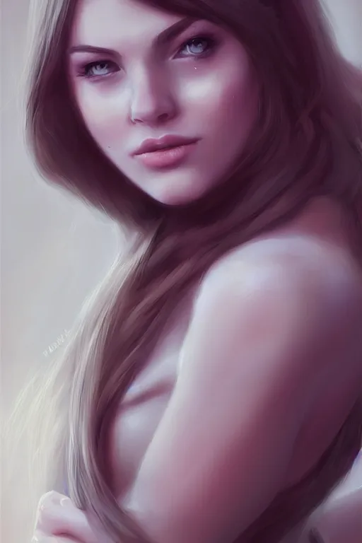 Prompt: portrait of a very beautiful young lady in style of Mandy Jurgens, 4k, hyper realistic, ultra details, trending on artstation, exquisite details, cinematic, sensual,