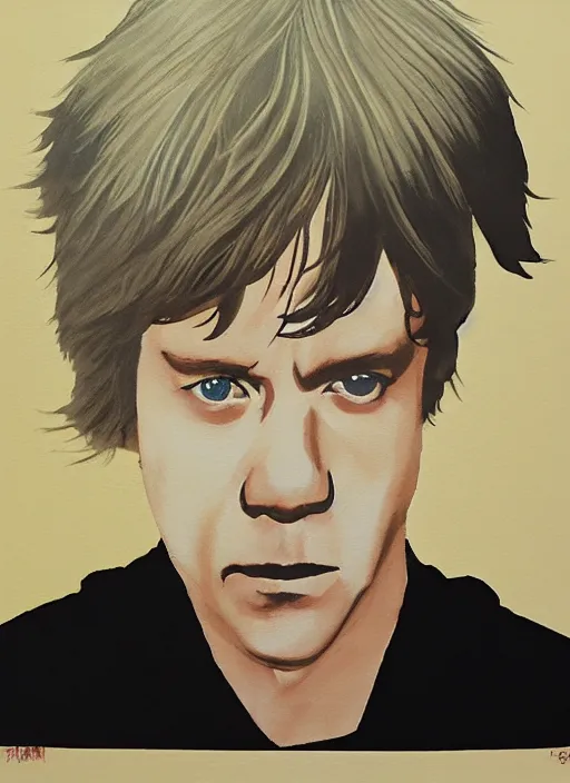 Image similar to painting of luke skywalker in tsuyoshi nagano style