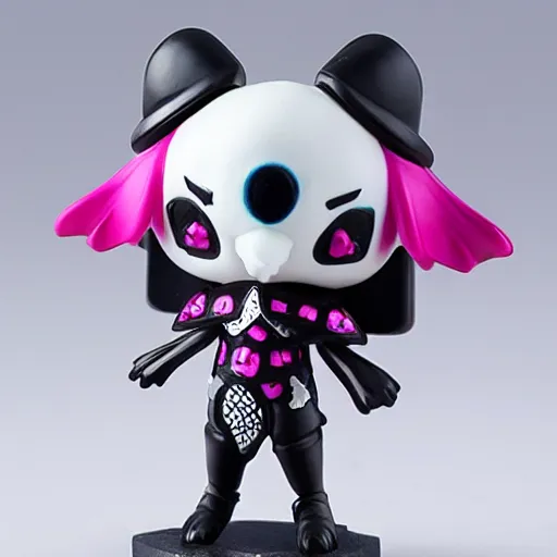 Image similar to girl with medieval armor sad pop mart skullpanda city of night series figurine toy design