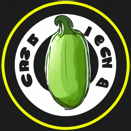 Prompt: logo inspired by a pickle, 2d, clip art