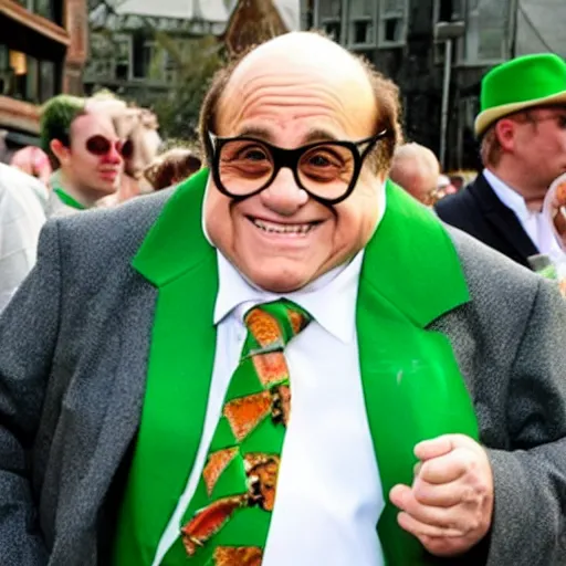 Image similar to danny devito as an irish leprechaun