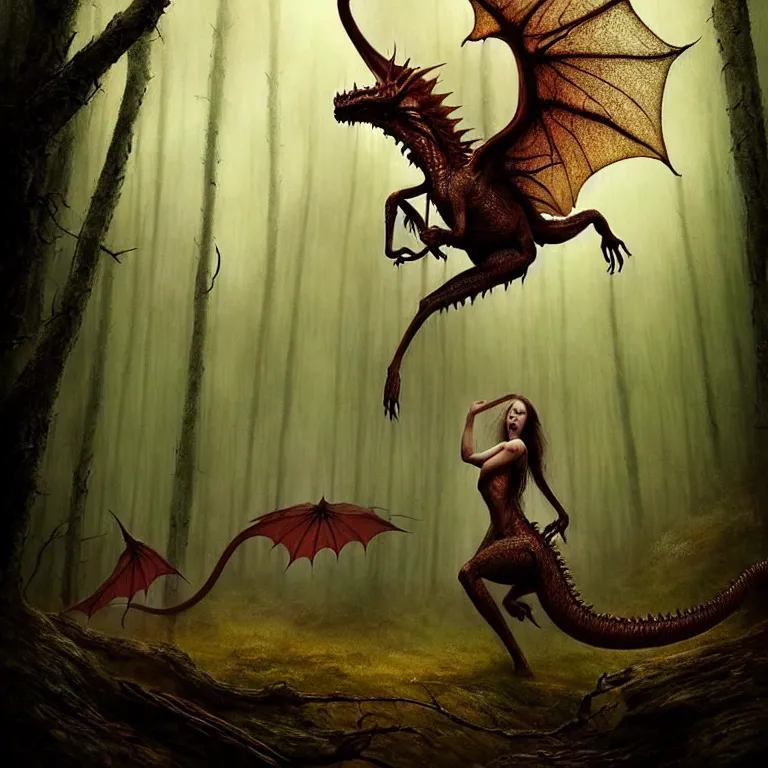 Image similar to epic professional digital art of hungry 🐲💃 forest, faint atmospheric lighting, painted, intricate, detailed, by leesha hannigan, wayne haag, reyna rochin, ignacio fernandez rios, mark ryden, iris van herpen, best on artstation, cgsociety, epic, stunning, gorgeous, much wow, cinematic, masterpiece.